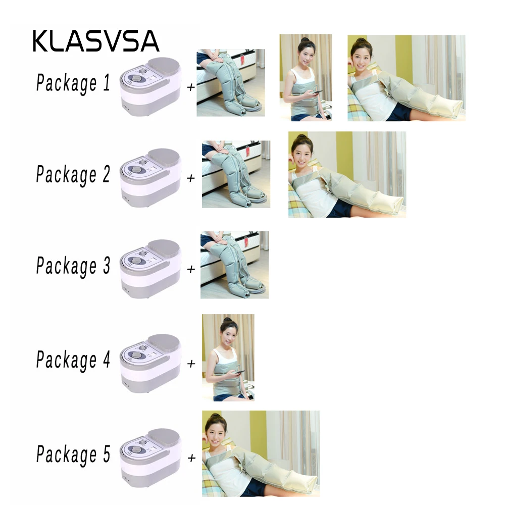 KLASVSA Электрический компрессионный массажер для ног вибрирующий инфракрасный