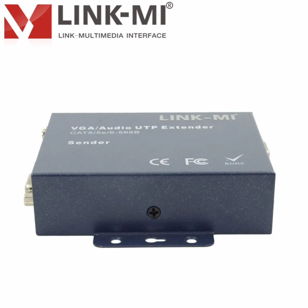 LINK MI 2 канала 1080P VGA Видео Аудио передатчик по UTP RJ45 кабель 1x2 сплиттер с 2x100 м