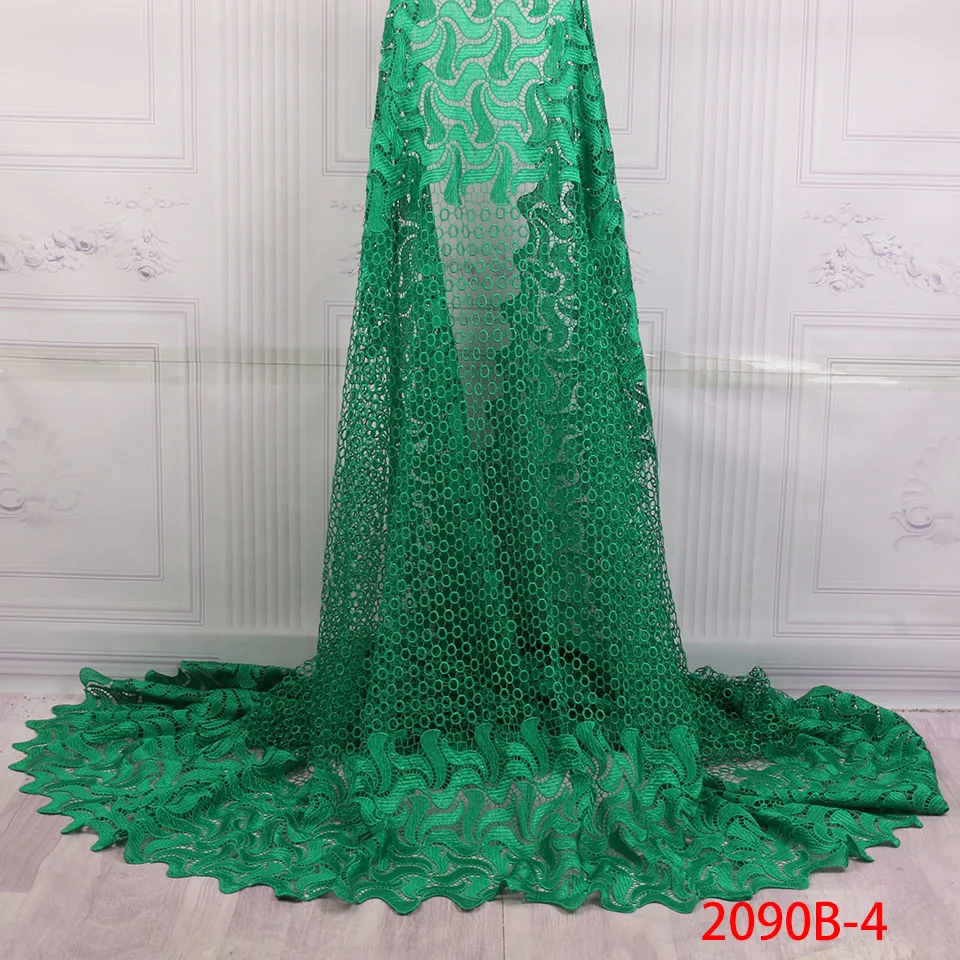 Embroideed Design African Cord Lace Fabrics High Quality Nigerian Wedding Dress Water Soluble Guipure Fabric XZ2090B-2 | Дом и сад