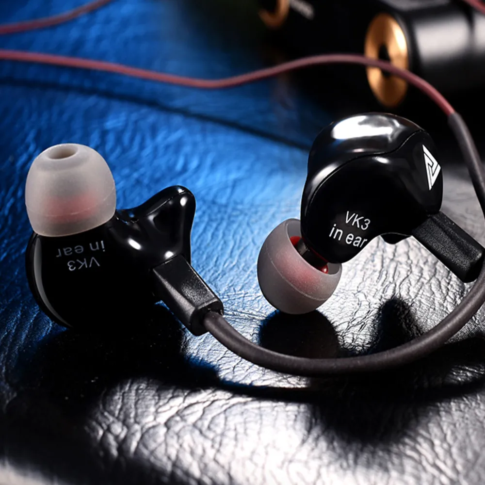 HiFi наушники металлические наушники шумоподавление QKZ VK3 наушники с микрофоном наушники-вкладыши стерео наушники fone de ouvido