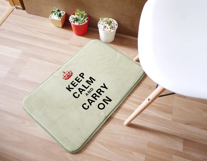 Коврик Keep Calm 50x80 см для гостиной спальни прямоугольные коврики коралловые