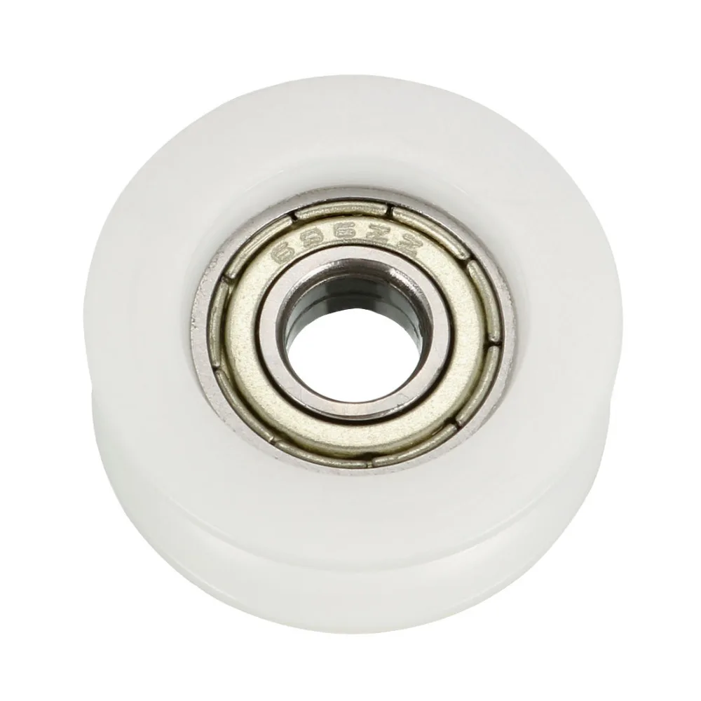 UXCELL1pcs 10x35x9/8x50x12/8x40x10/6x30x10/6x27x9/6x24x9mm Black/White Metal V Groove Guide Bearing Ball Wheel Pulley Rail |
