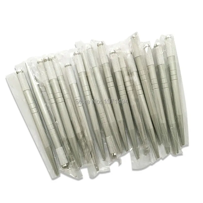 Новое поступление самый дешевый 50 шт. серебряный Перманентный макияж ручной 3D