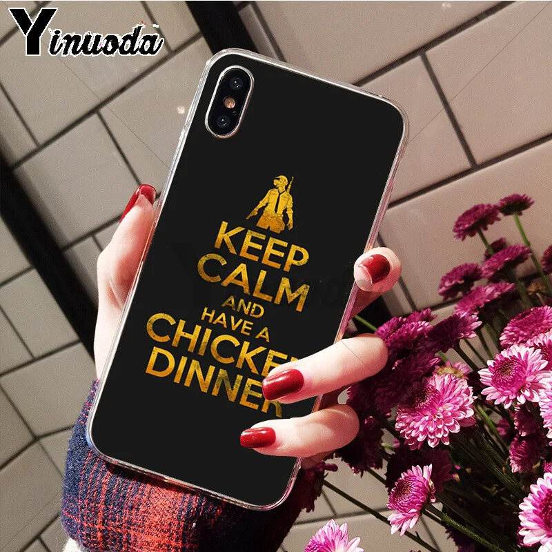 Yinuoda Playerunknown's Battlegrounds PUBG TPU чехол для телефона чехол для iPhone 8 7 6 6S Plus X XS MAX 5 5S SE XR мобильных телефонов