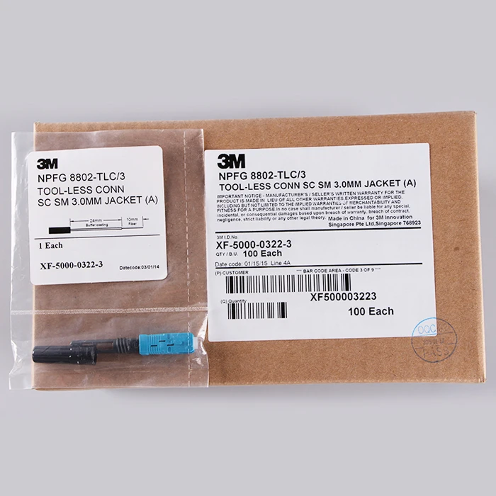 100 шт./лот NPFG 8802-TLC/3 безинструментальный CONN SC SM 3 0 мм куртка A XF-5000-0322-3 быстрый разъем