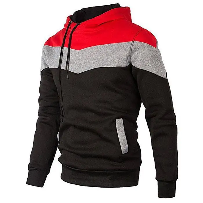 Autumn Casual Men's Skateboarding Hoodies Multicolor Splice Pullovers Sport Hoodie Man Gym Fitness Casual Long Sleeve Coat