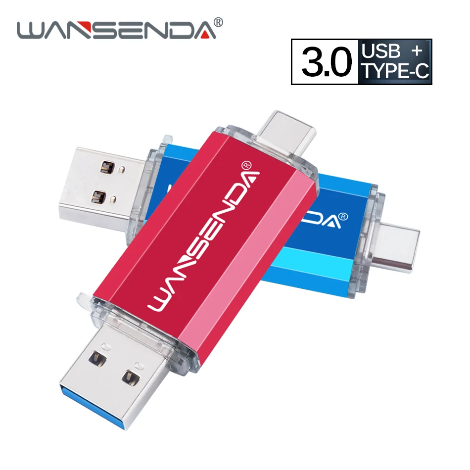 WANSENDA OTG USB флеш накопитель Usb 3 0 512 ГБ 256 128 64 32 ГБ|USB флэш-накопители| |