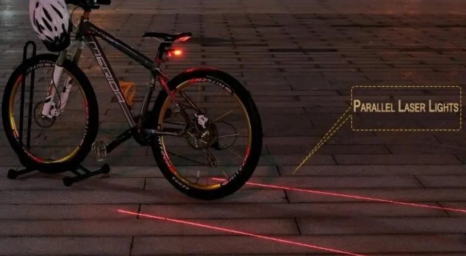 5LED+ 2 лазера) Розничная заводская велосипедная безопасная велосипедная задняя лампа велосипедная Лазерная задняя фара Bicicleta внимание TL0006