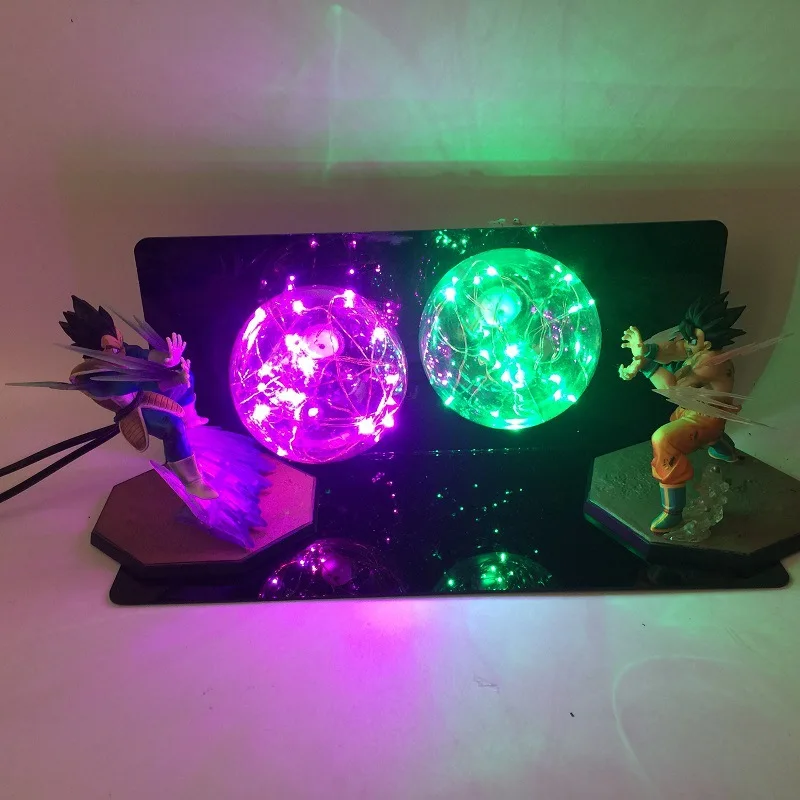 Творческий Красочный Dragon Ball Z Сон Гоку Вегета супер сиах настольная лампа двойной