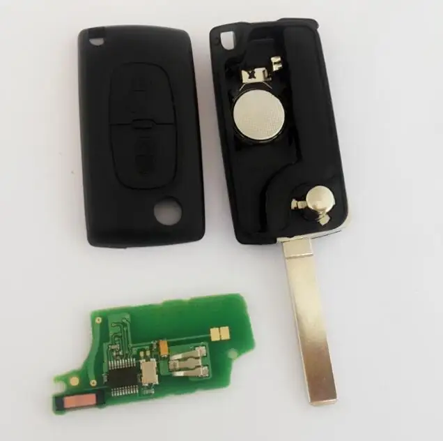 2-кнопочный дистанционный ключ 433 МГц + чип транспондера ID46 для PEUGEOT 207 307 308 0536