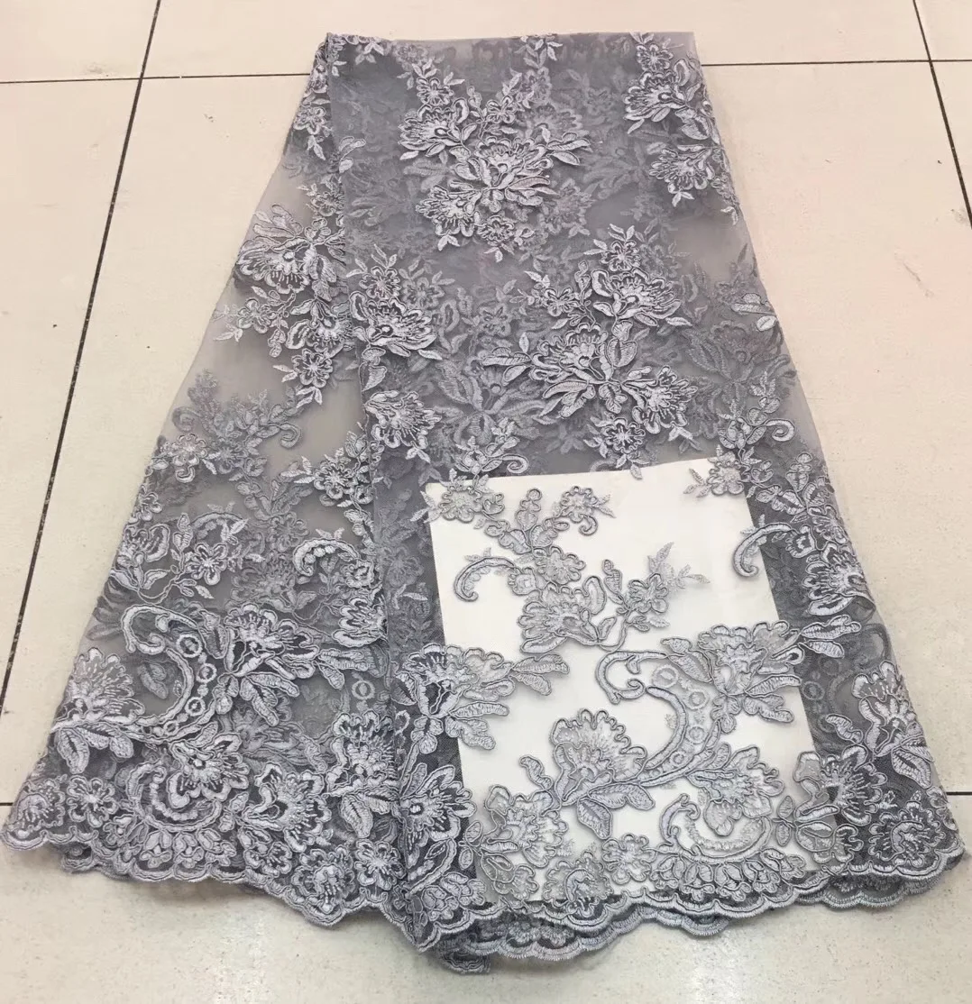 2018 black African Tulle Lace High Quality french lace fabric For red nigerian Swiss voile Wedding Dress cord | Дом и сад