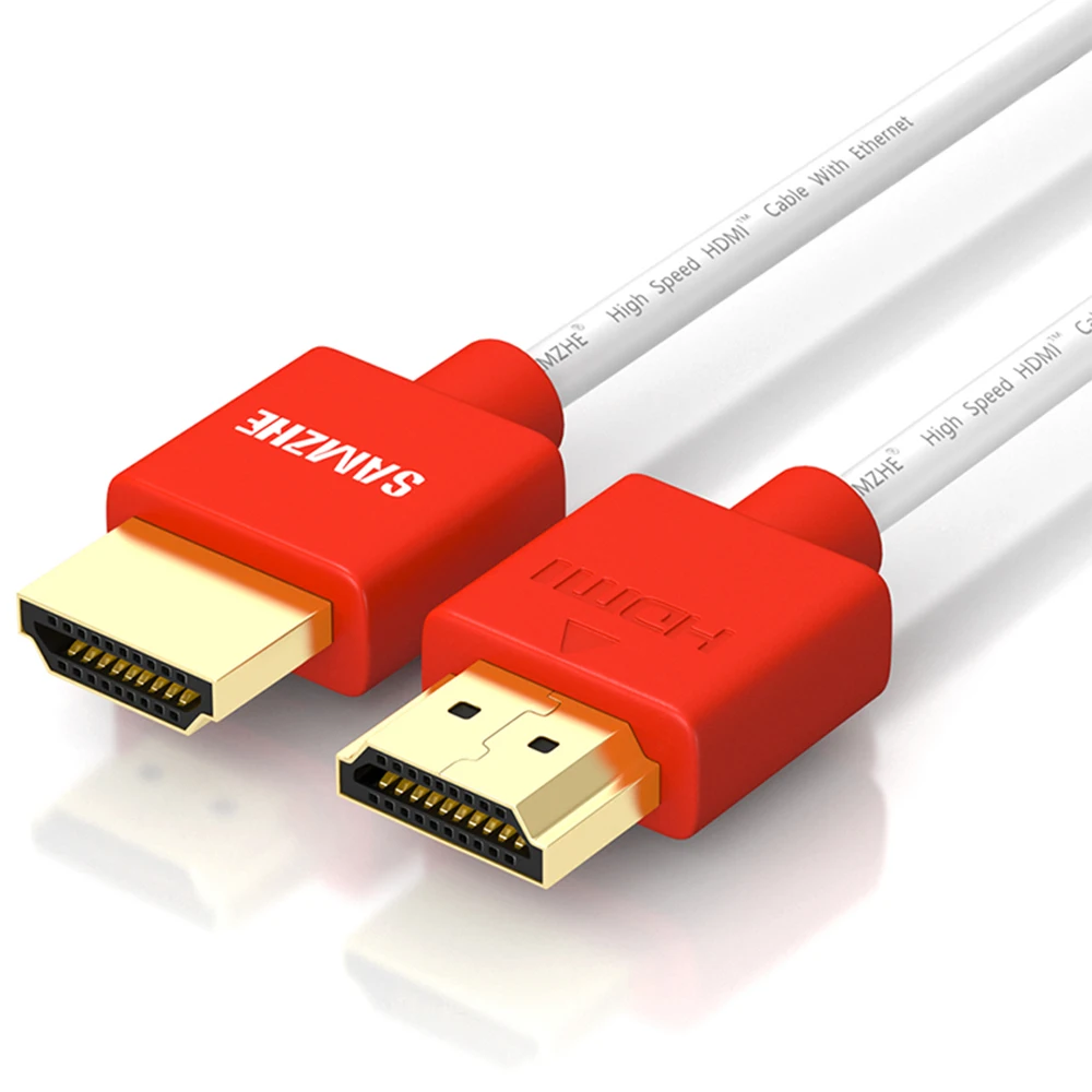 SAMZHE 1080P 2,0 тип HDMI кабель до 4K HDMI2.0 кабель 1,5 м/2 м/3 м/5 м Папа-папа 3D Поддержка дисплея для DVD tv BOX PS3/4