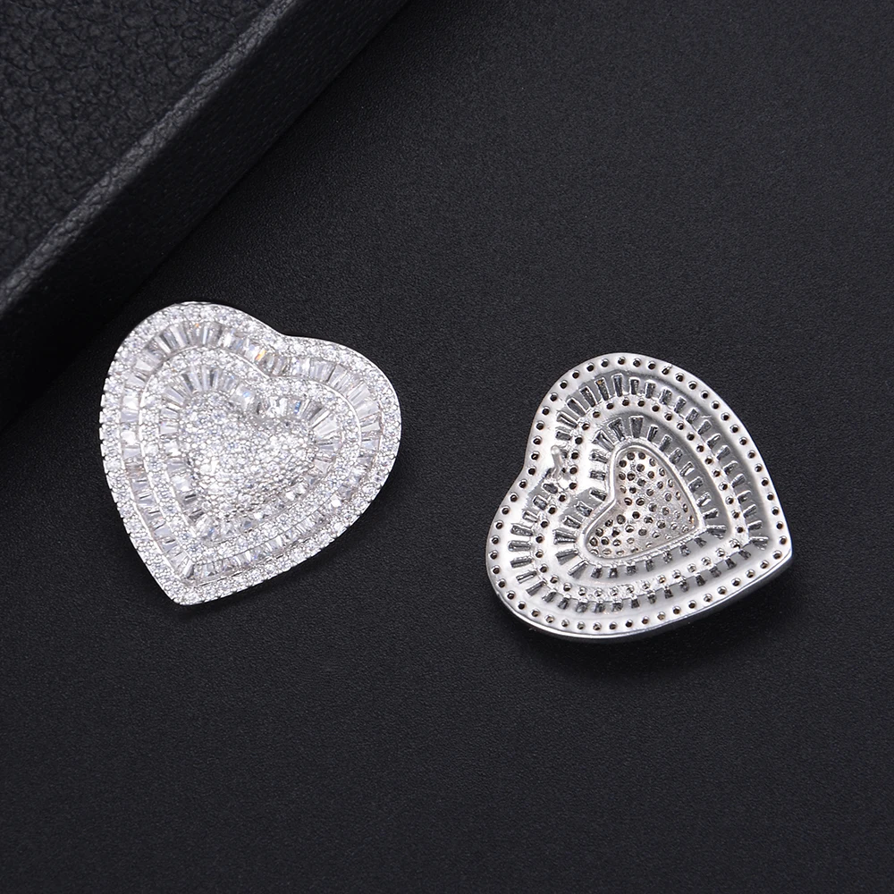

SISCATHY New Fashion Jewelry Luxury Big Stud Statement Stud Earrings Elegant Cubic Zirconia Women Bridal Dress Wedding Earrings
