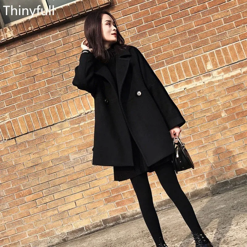 Thinyfull зимние пальто Новинки для женщин модные Офисные женские туфли шерсть