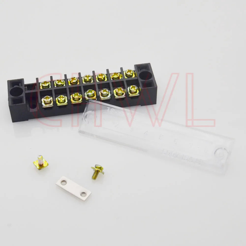 TB-1503-04-05-06-08-10-12 двухрядный стационарный клеммный блок 600 в 15A винтовой барьер