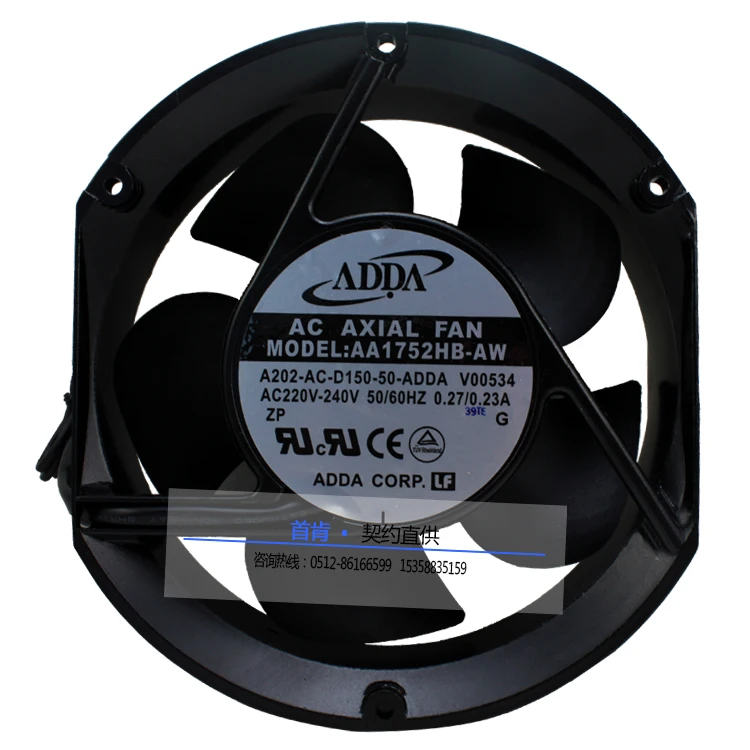 Новый ADDA AA1752HB-AW 220V 0.27A 17251 осевой вентилятор охлаждения