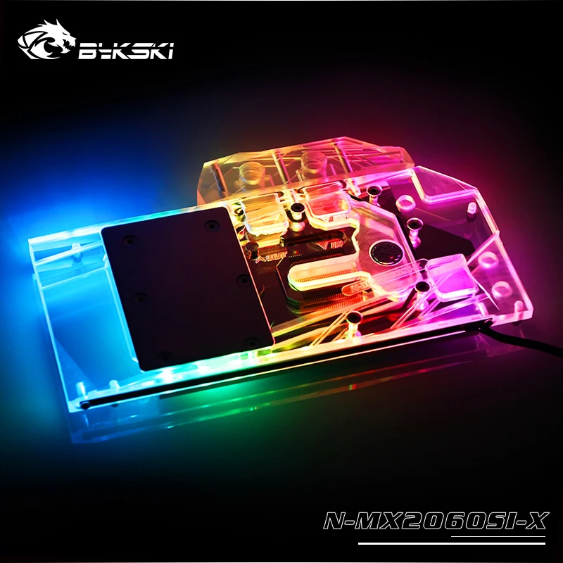 Водяной блок Bykski с полным покрытием для графического процессора MAXSUN Geforce rtx 2060 SI 6G
