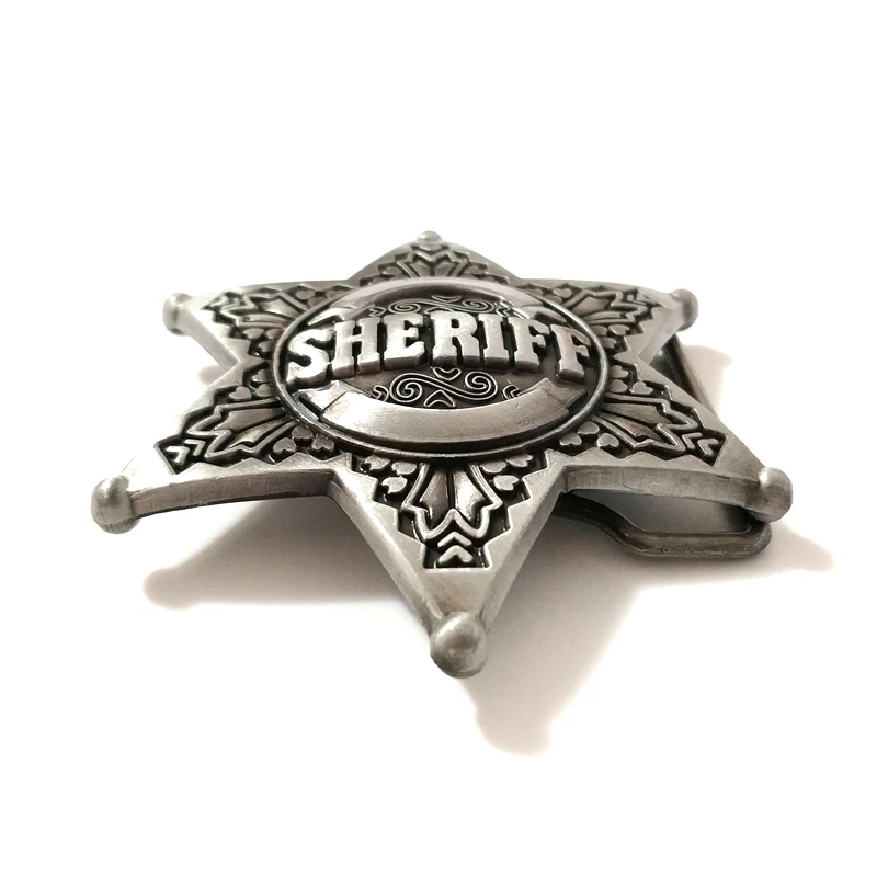 Cowboy 3D SHERIFF Metal Belt Buckle Policeman Officer Jeans Accessories Fit 4cm Width Sheriff Leather Crafts | Дом и сад