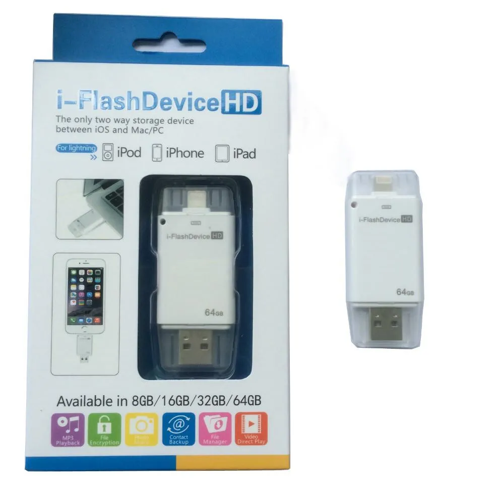 Для флеш накопителя Lightning 16 ГБ 32 64 Гб Otg Usb флэш накопитель для iPhone 5/5S/6/6 s Plus/ipad и