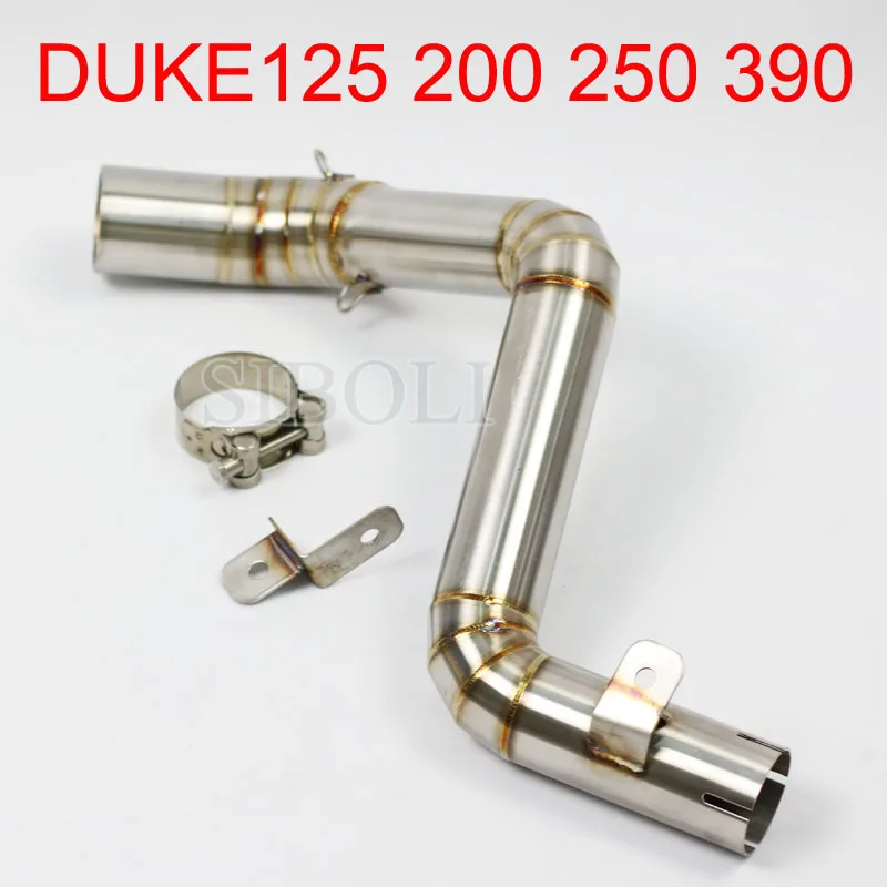 DUKE125 200 250 390 средняя выхлопная труба мотоцикла Соединительная для DUKE 125 2012 2013 2014