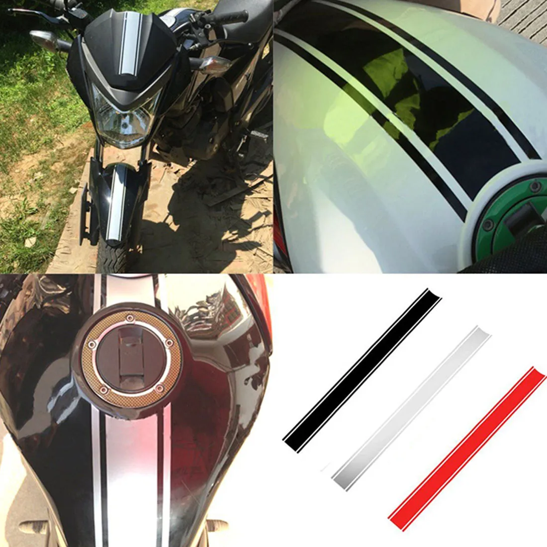 Светоотражающая наклейка для мотоцикла на бак топлива и масла декоративная