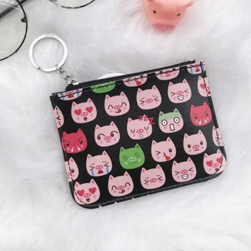 M294 Мультфильм Портмоне Симпатичные животные кошка свинья Альпака с дизайном