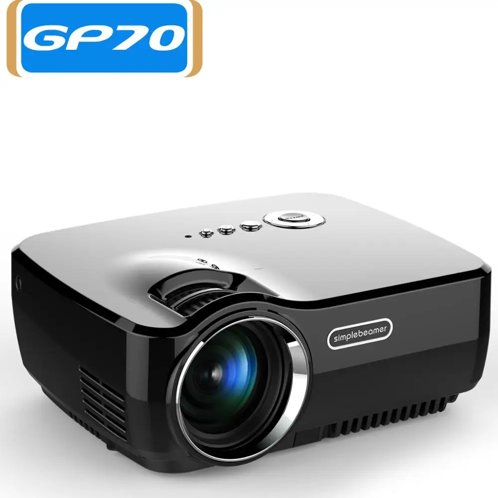 GP70 Simplebeamer Мини СВЕТОДИОДНЫЙ Проектор ПОЛНАЯ Поддержка HD 1080 P HDMI/USB/AV/SD/VGA для
