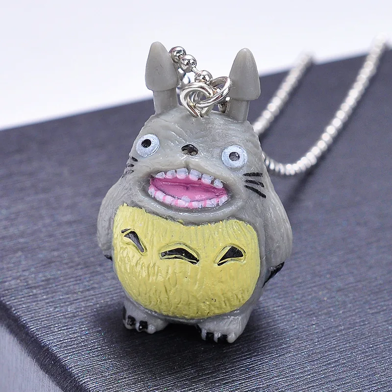 Cute Cartoon Character Pendant Bead Chain Necklace Totoro Doll Resin For Women Children collares de moda 2019 | Украшения и