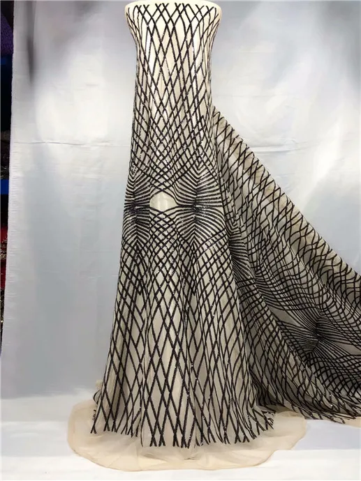 Синий Последние французский Шнурок Мода нигерии кружевной ткани для свадьбы 2018