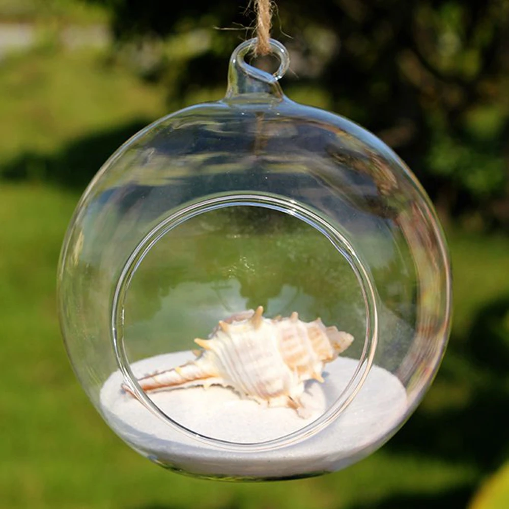 Dia.= 8cm Hanging Glass Terrarium Desktop Flower Vases Candle Holders for Wedding Party Decoration Home Garden Decor 8 Pcs/ Lot|hanging glass