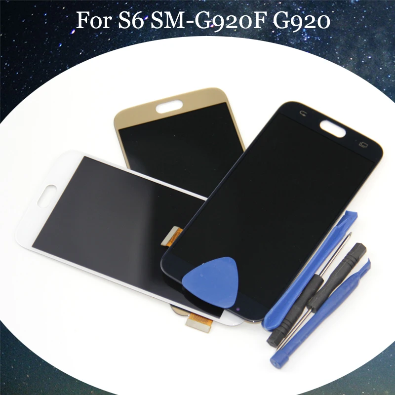 Супер AMOLED дисплей для SAMSUNG Galaxy S6 G920 G920F сенсорный экран дигитайзер Замена ЖК |