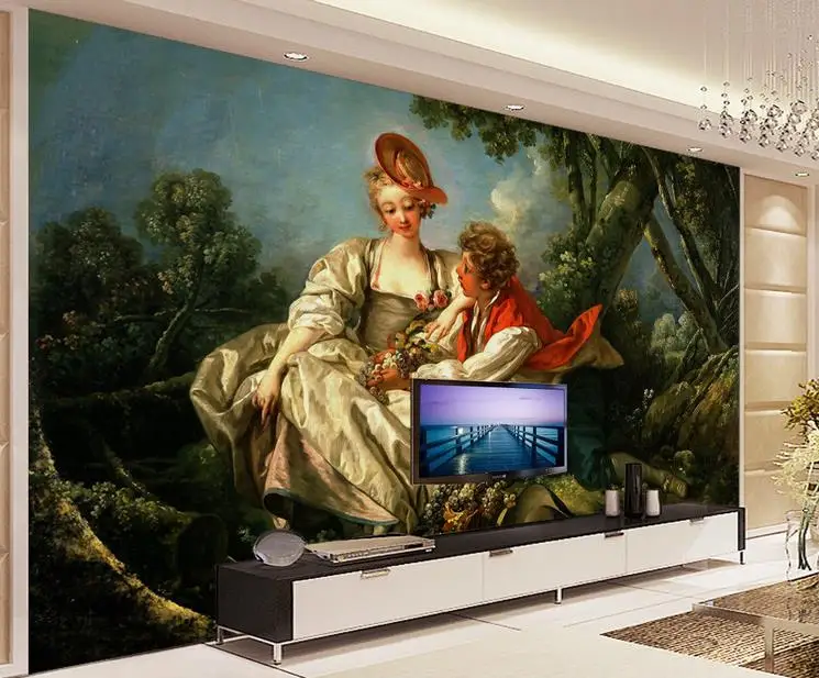 Настенные 3d обои на заказ нетканые настенные стикеры/фигурные картины свидания