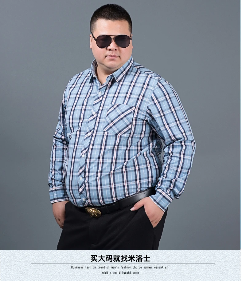 Большие размеры 10XL 8XL 9XL 6XL 5XL 4XL брендовая мужская одежда свободная Мужская рубашка с длинным рукавом мужская клетчатая хлопковая повседневная мужская рубашка Social