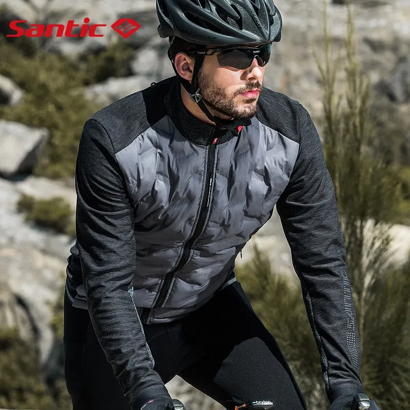 Santic 2019 Новое поступление зимние сохраняющие тепло велосипедные куртки с длинным