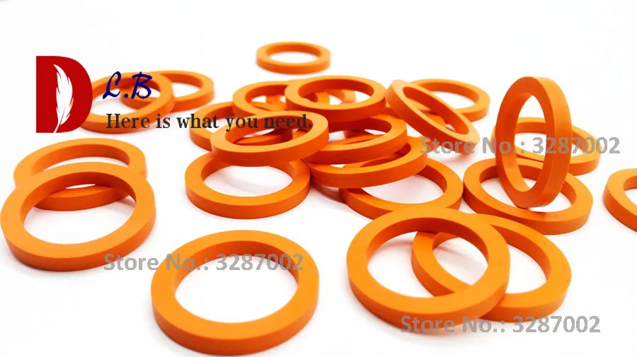 Washer 19.05x25.4x3.18 Nitrile (NBR) gasket rubber ring Static seal Square Ring Seals Buna-N Orange | Gaskets