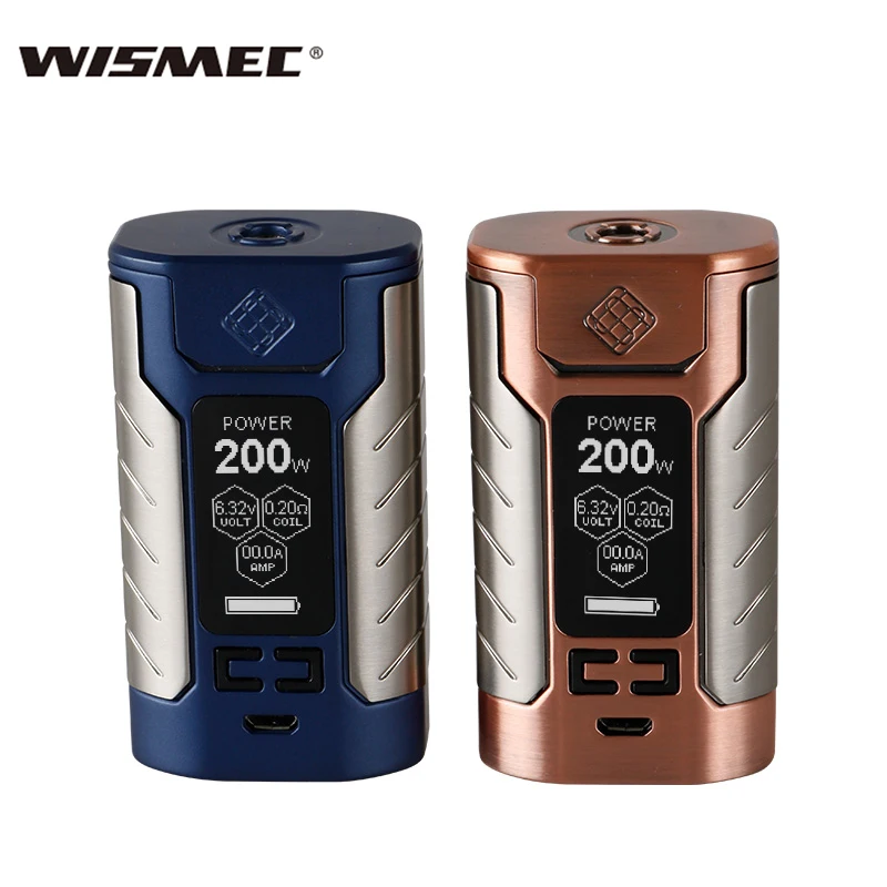 Оригинальный Wismec Sinuous FJ200 TC бокс мод 200 Вт VW/TC Ni/TC Ti/TC SS/TCR режим встроенный 4600 мАч