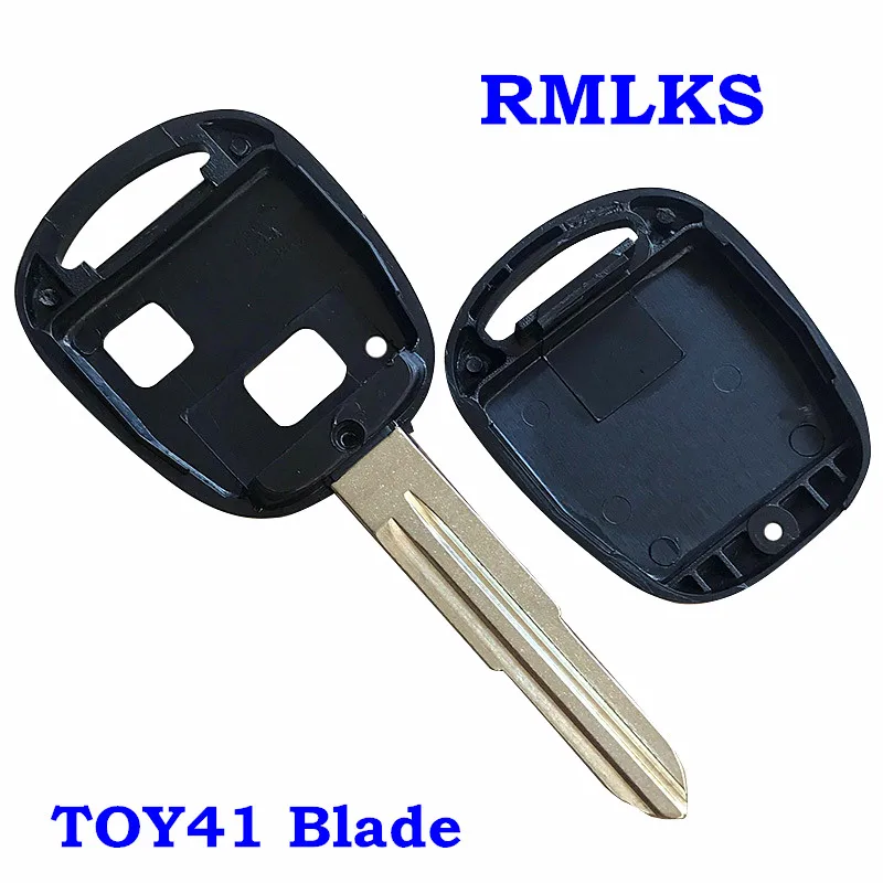 Чехол для автомобильного ключа TOY41 Toyota RAV4 Corolla Yaris с 2 кнопками дистанционного