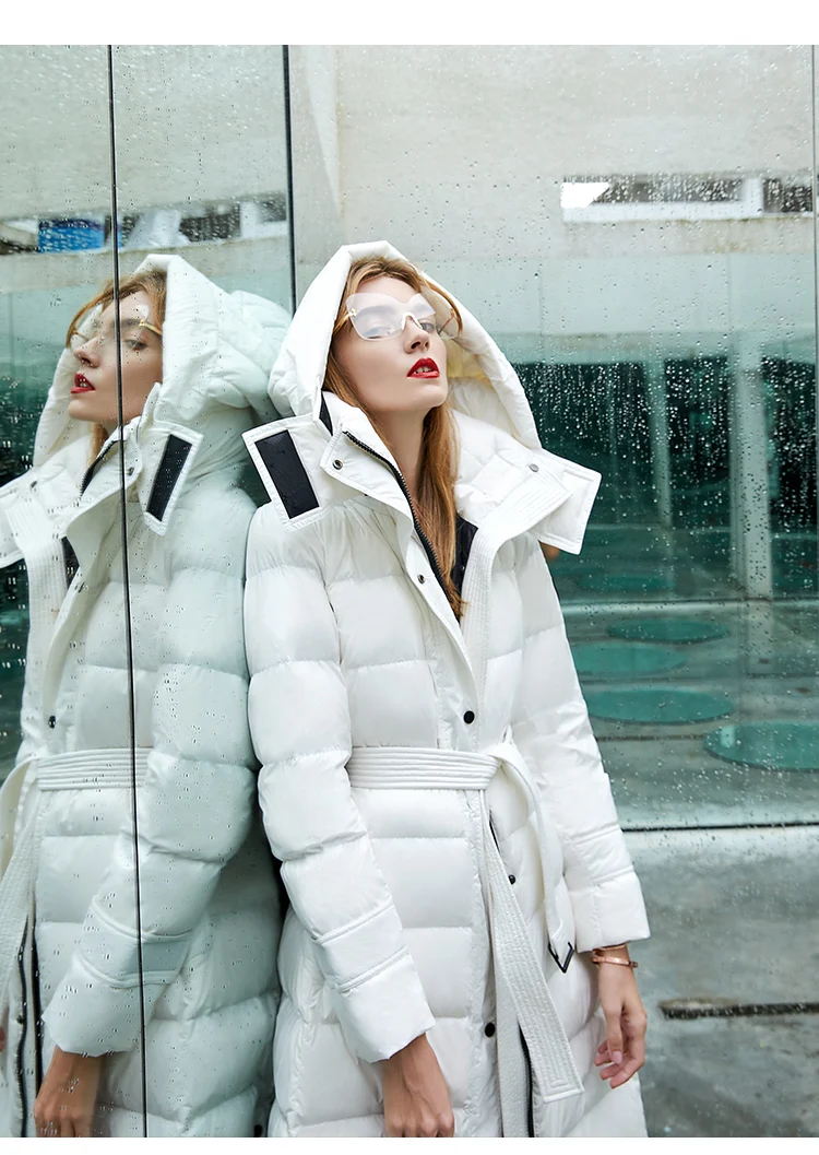 winte rjacket женские пуховики Мода Фокс большой меховой воротник утолщение фантазии гусиная пуховик Верхняя одежда длинная пуховая парка