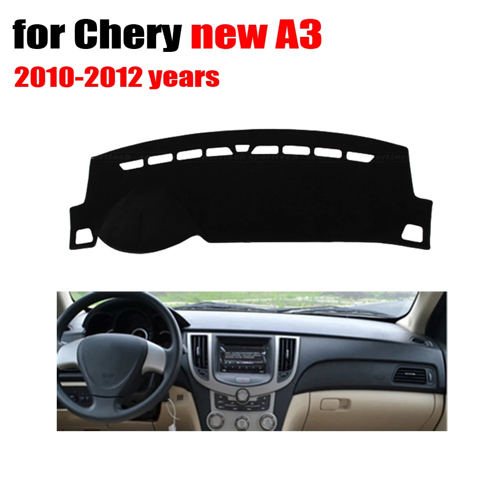 RKAC Car dashboard cover mat for Chery new A3 2010 to 2012 years Left hand drive dashmat pad desk car accessories | Автомобили и