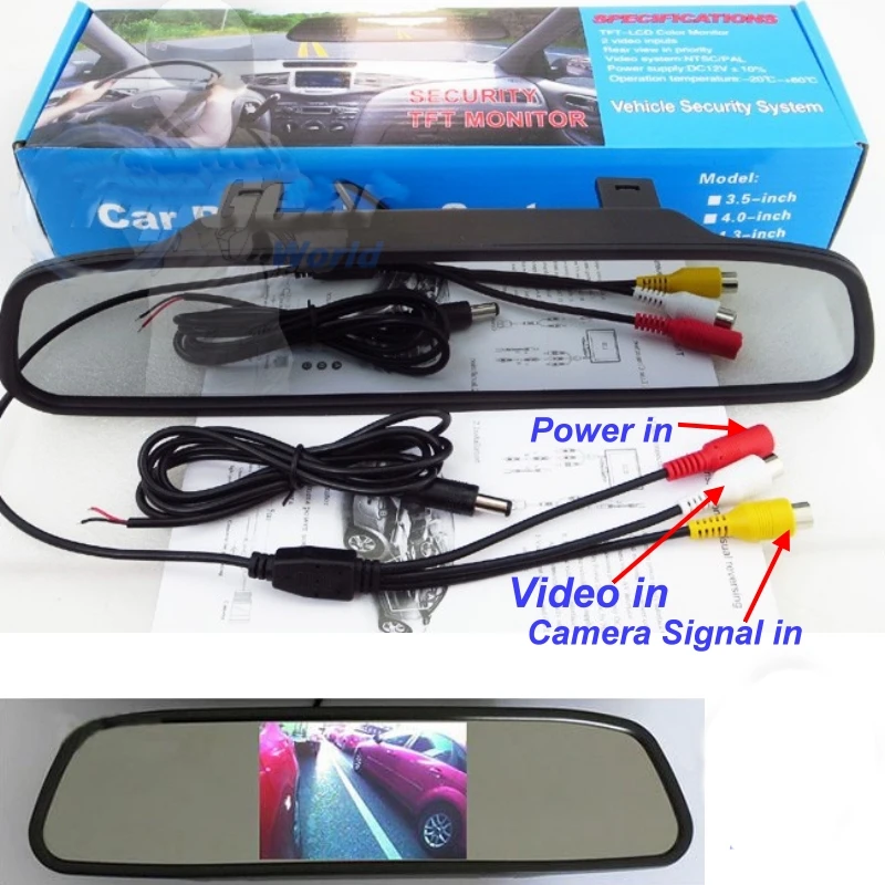 3 in1 Special Rear View Camera + Wireless Receiver Mirror Monitor Bcakup Parking System For Chrysler Sebring 2007~2014 | Автомобили и
