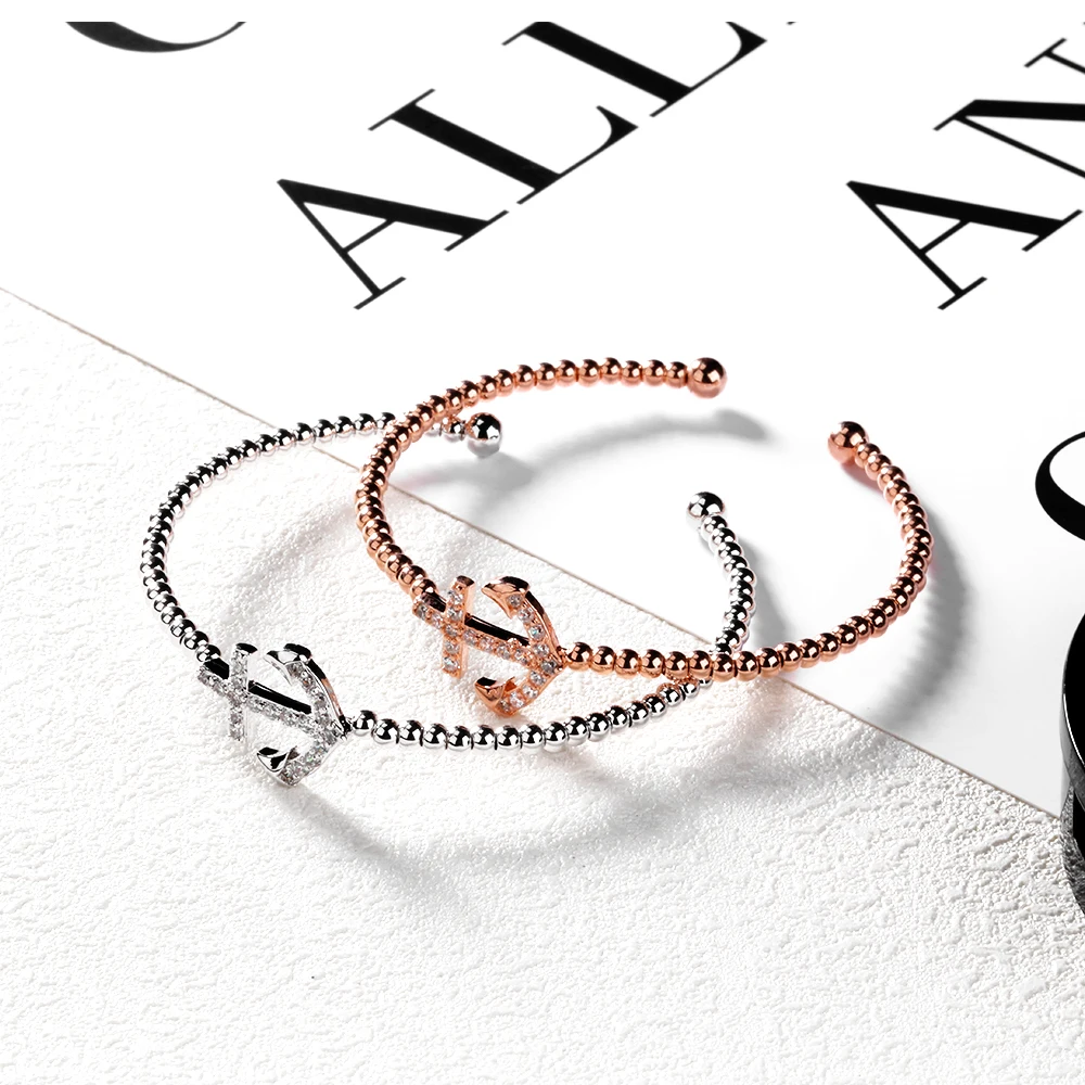 Moniya Trendy Steel Color/ Rose Gold Color Alloy open cuff bangle For Women Girls Friends Gift HKH536 | Украшения и аксессуары