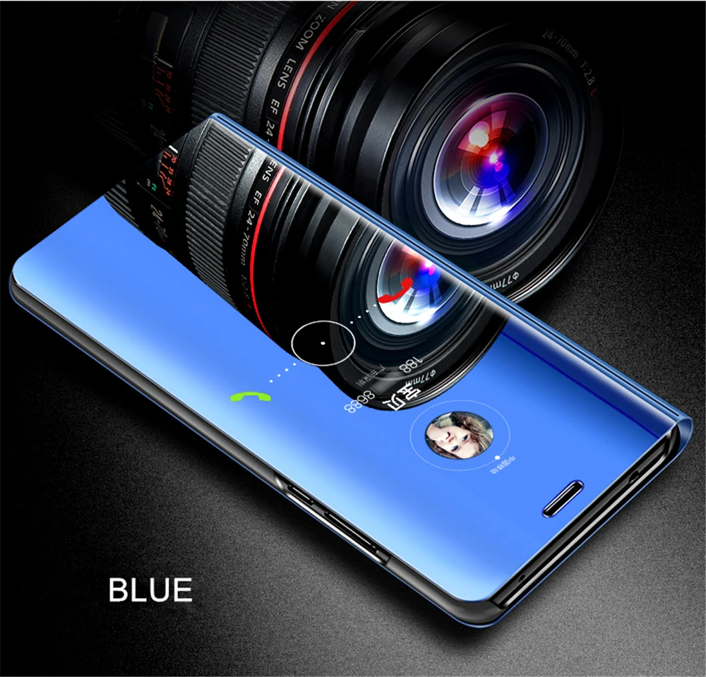 Умный зеркальный чехол для Huawei P8 Lite 2017 P9 P10 P20 P30 PRO P Smart PLUS MATE 20X10 флип