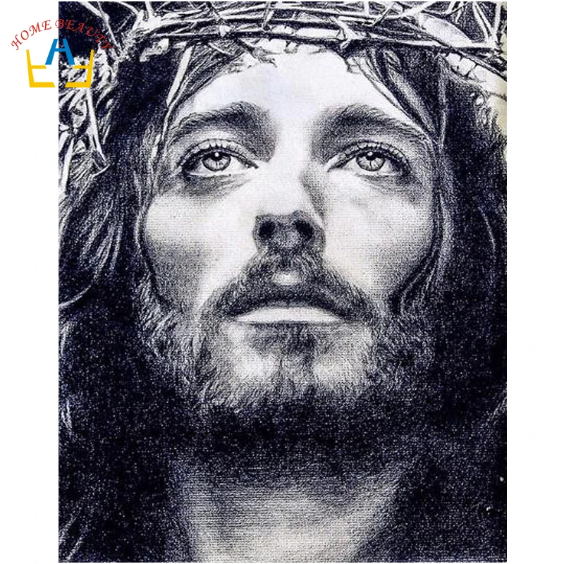 DIY picture of Jesus diamond painting full square drill cross stitch mosaic wall canvas with rhinestone embroidery AJ176 | Дом и сад