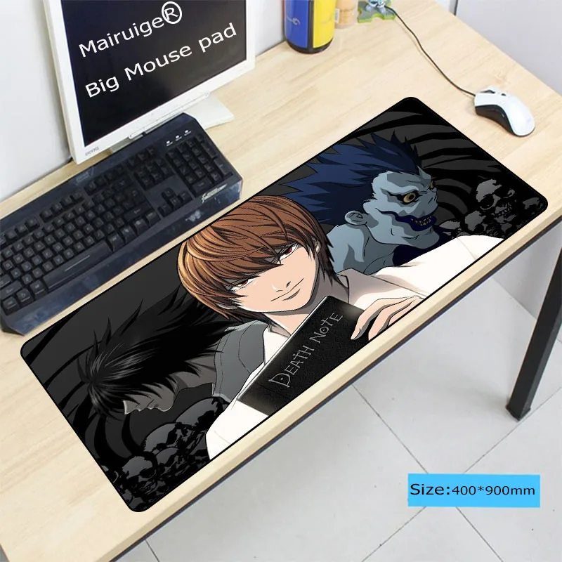 Большой коврик для мыши Mairuige из японского аниме «Death Note», подставка для ПК, ноутбука, игрового коврика, оверлок, коврик для мыши для CSGO, LOL, DOTA