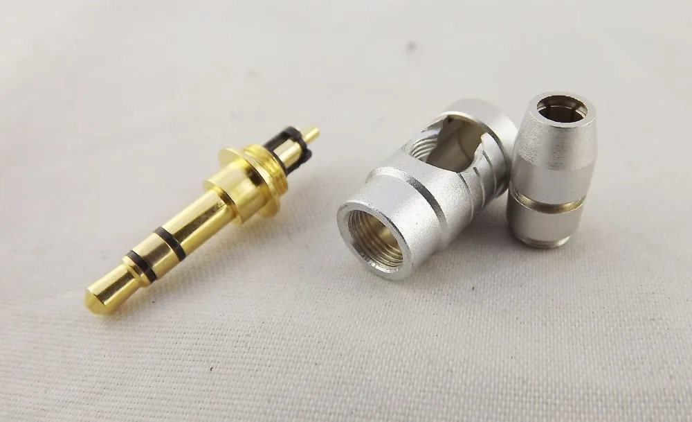 1 шт. черный/серебристый медный 1/8 &quot3 5 мм 3-полюсный стерео угловой Штекерный
