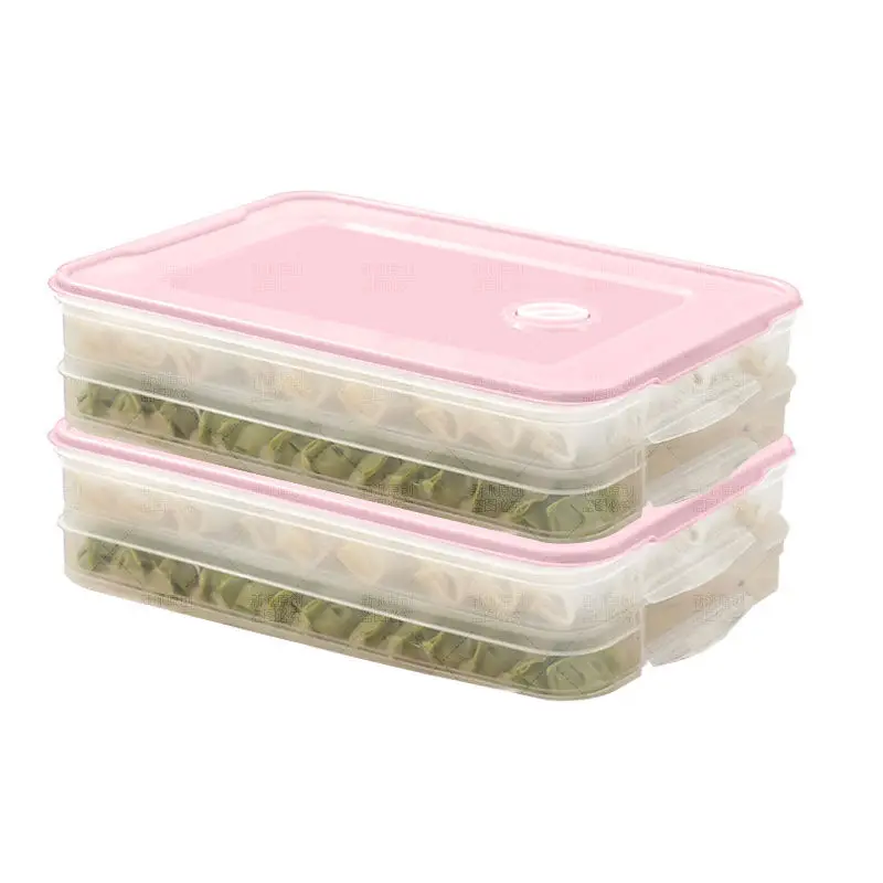 4 layers 2 lids Пластиковый контейнер для фруктов и овощей холодильник для хранения микроволновой печи контейнер с крышкой кухонные коробки для хранения - Цвет: 4 layers 2 lids