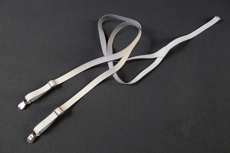 Белые подтяжки из натуральной кожи Бесплатная доставка| |