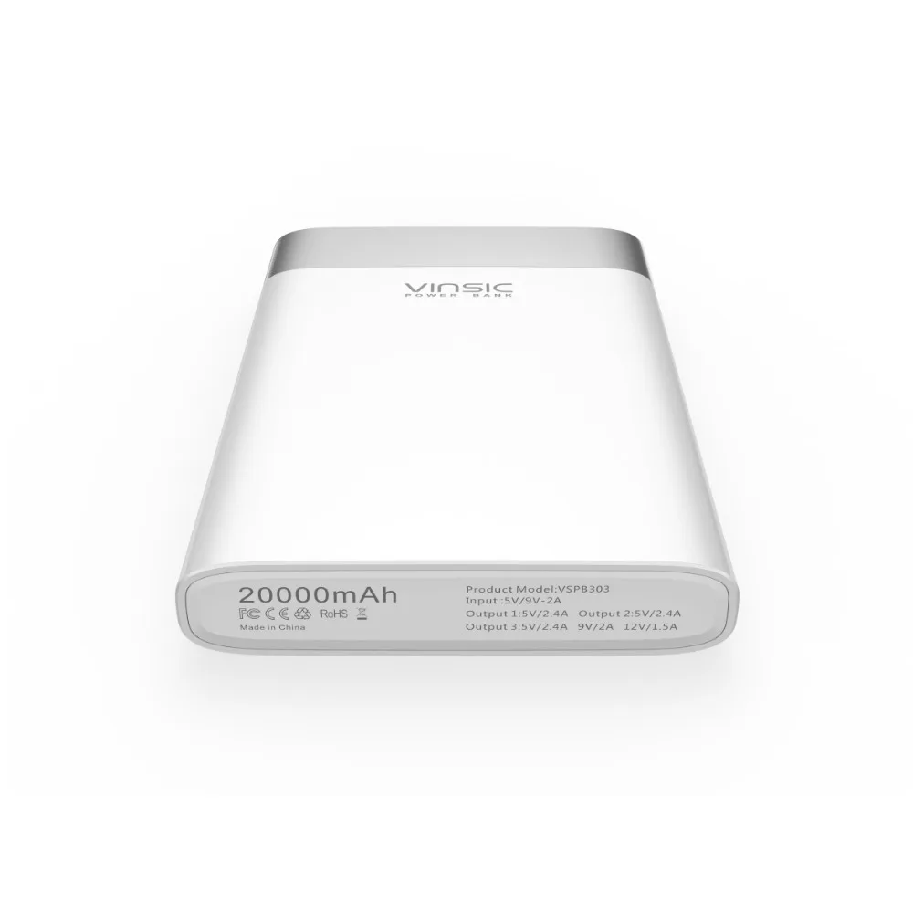 (Корабль из Испании) Vinsic Терминатор P3 20000 мАч Quick Charge 3 0 Мощность банк Тип C внешний
