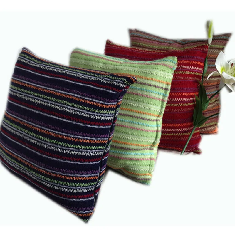 Декоративный Мягкий Вязаный чехол для подушки диванной с волнистым узором|knitted