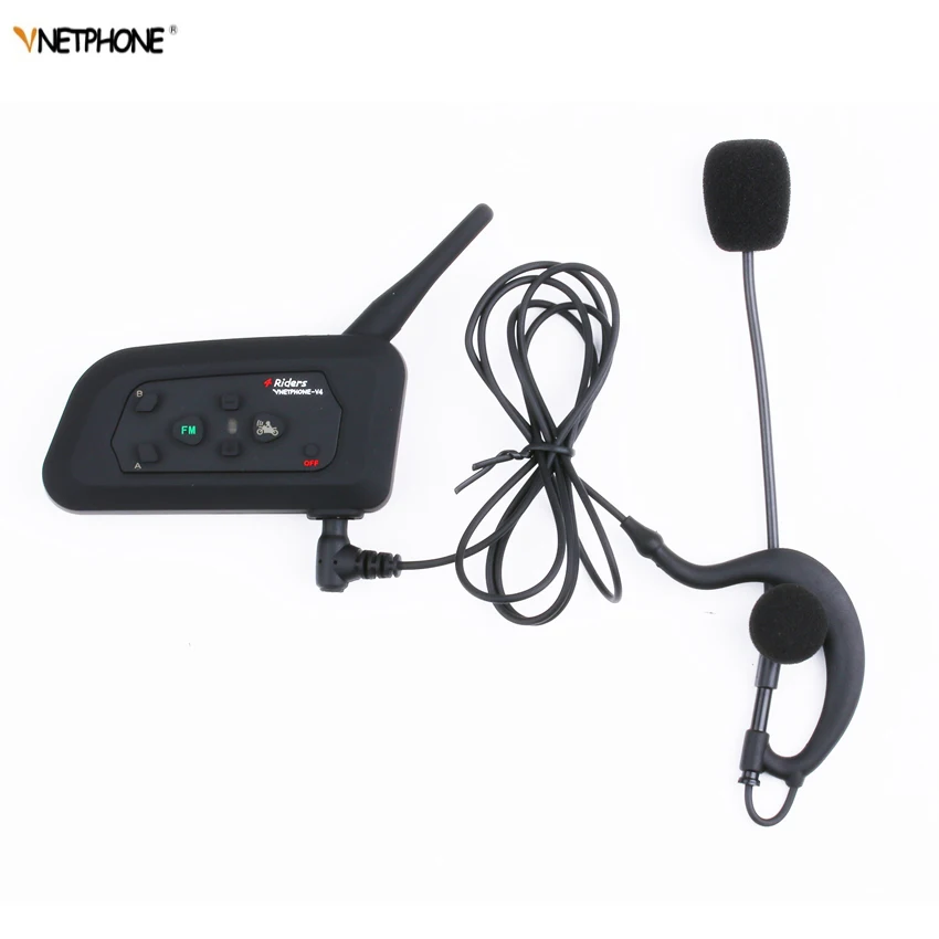 VNETPHONE V4C рефери гарнитура Интерком 1200 м Bluetooth коммуникатор FM радио GPS